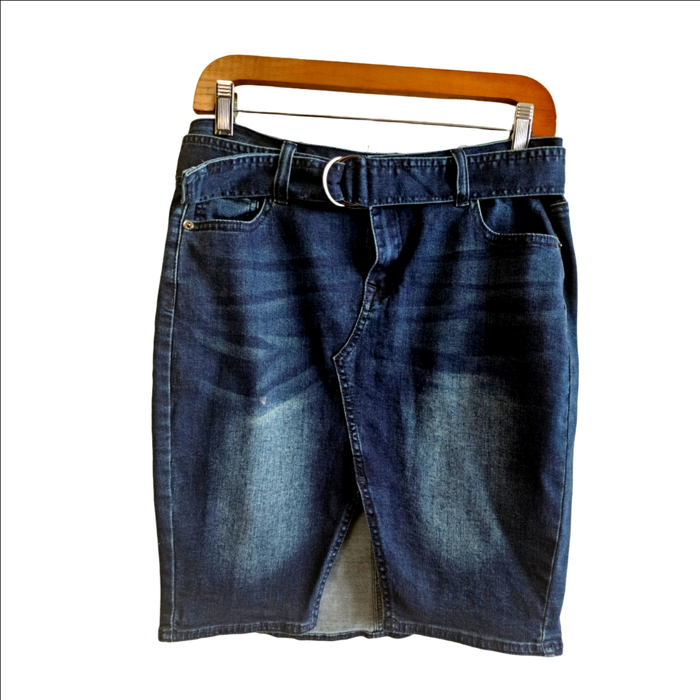 Stretchy  Denim Mini Skirt